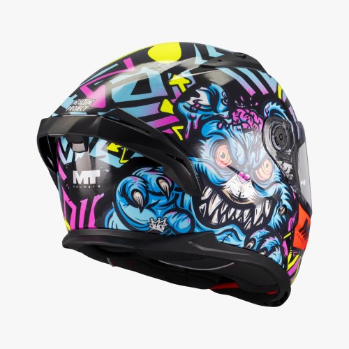 Casco integral MT Braker SV Crazy Teddy B7 brillo tienda outlet ropa Hospitalet