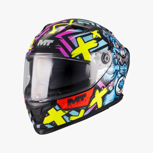 Casco integral MT Braker SV Crazy Teddy B7 brillo tienda outlet ropa Hospitalet