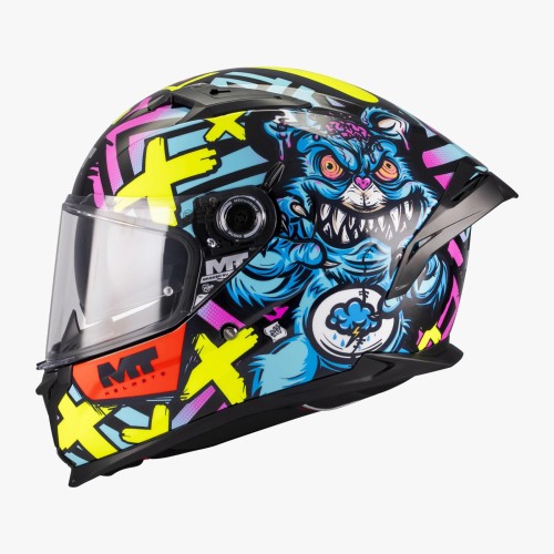Casco integral MT Braker SV Crazy Teddy B7 brillo tienda outlet ropa Hospitalet