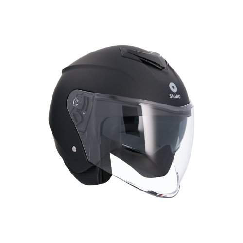 Casco jet Shiro-Axor Ibiza grafito mate en tienda ropa moto Hospitalet