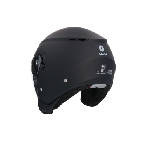 Casco jet Shiro-Axor Ibiza grafito mate en tienda ropa moto Hospitalet