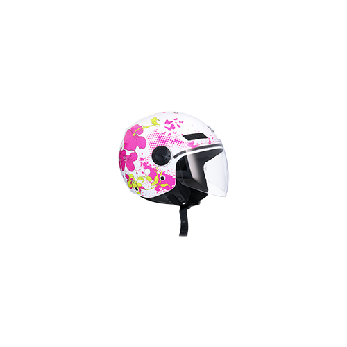 Casco de moto jet Shiro Kyoto Flower blanco tienda motos Hospitalet