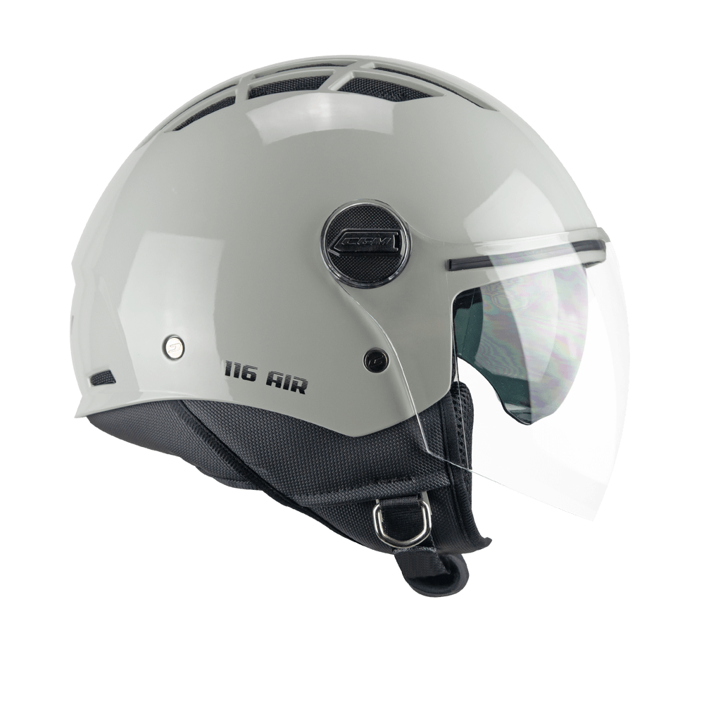 Casco jet CGM 116 AIR blanco roto brillo