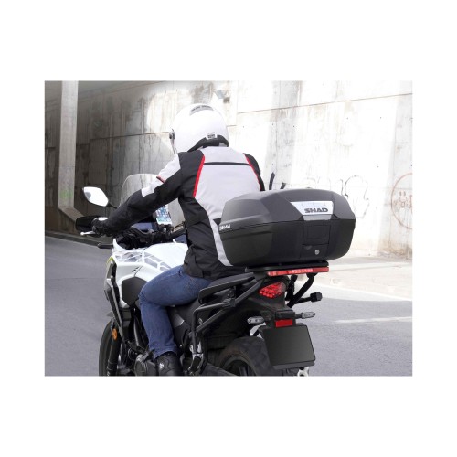 Baúl moto top case trasero Shad SH-44 carbono tienda accesorios Hospitalet
