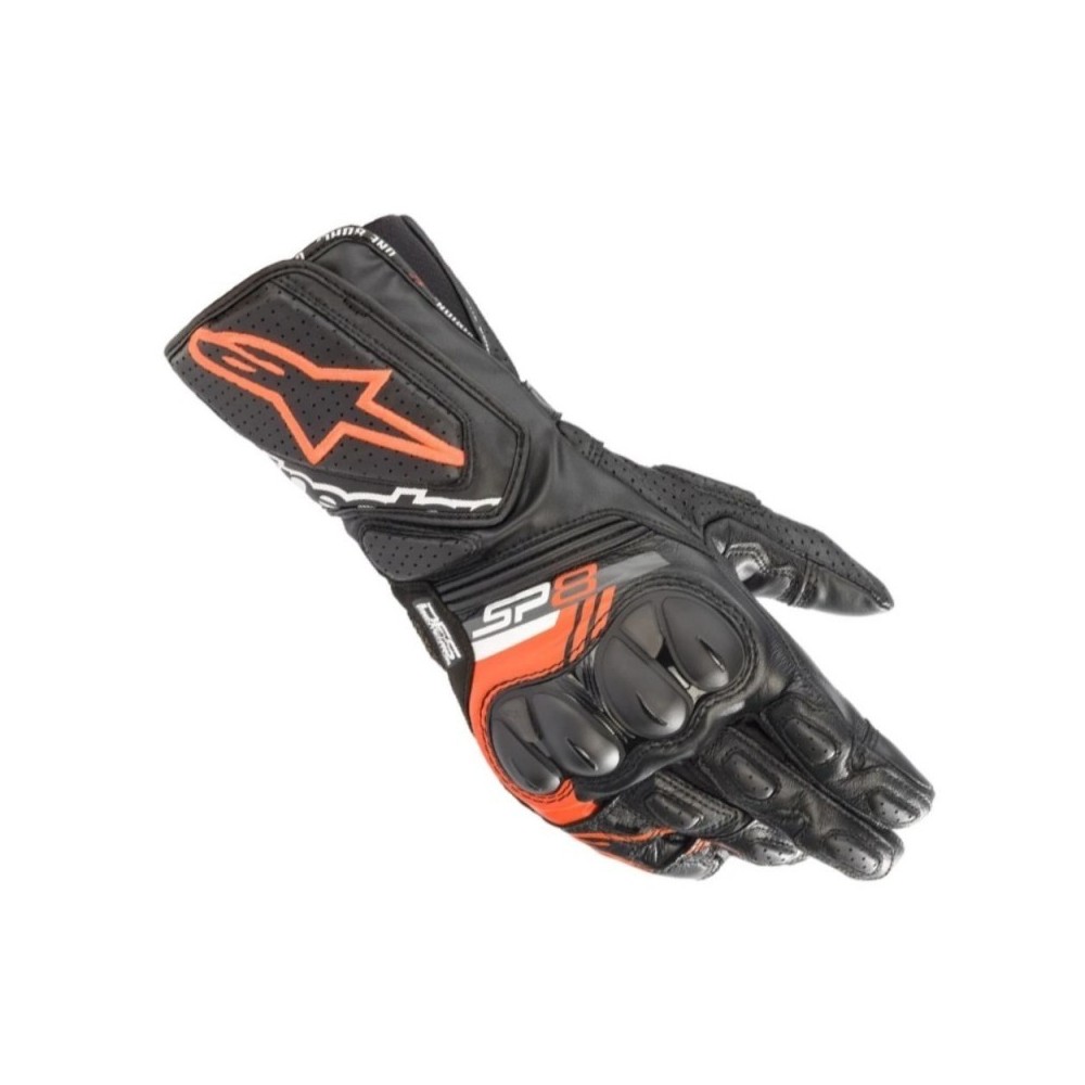 Guantes Alpinestars SP-8 V3 Negro Rojo flúor oferta tienda ropa moto Hospitalet