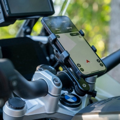 Kit Soporte móvil de manillar para moto SP Connect + abrazadera universal