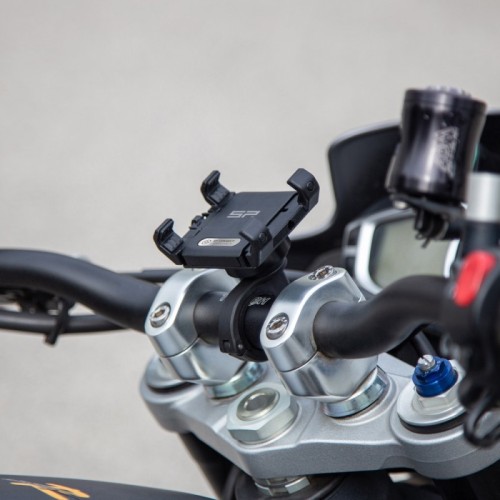 Kit Soporte móvil de manillar para moto SP Connect + abrazadera universal