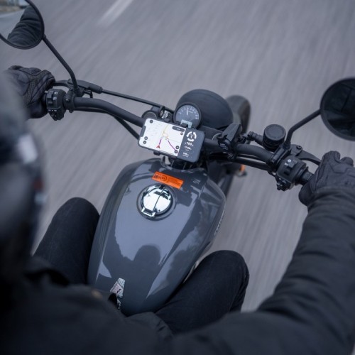 Kit Soporte móvil de manillar para moto SP Connect + abrazadera universal